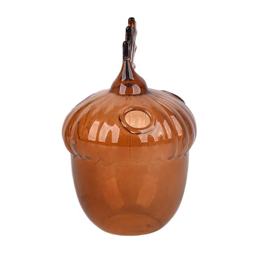 4" Amber Acorn Glass Vase by Ashland®